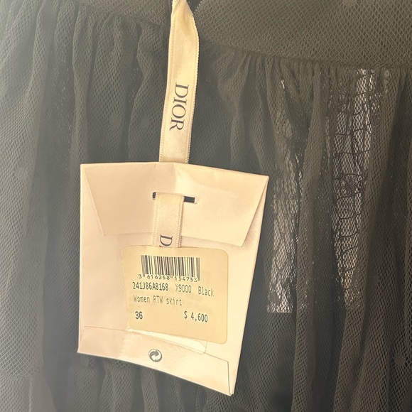 Dior Mid-Length Balloon Skirt Black Tulle size 36 - Picture 2 of 3